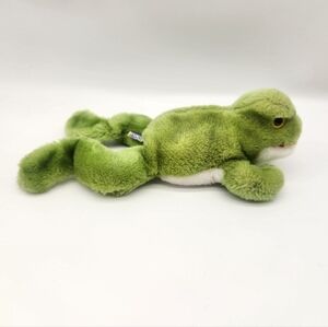 Vintage Dakin Green Plush Frog Stuffed Animal 1976